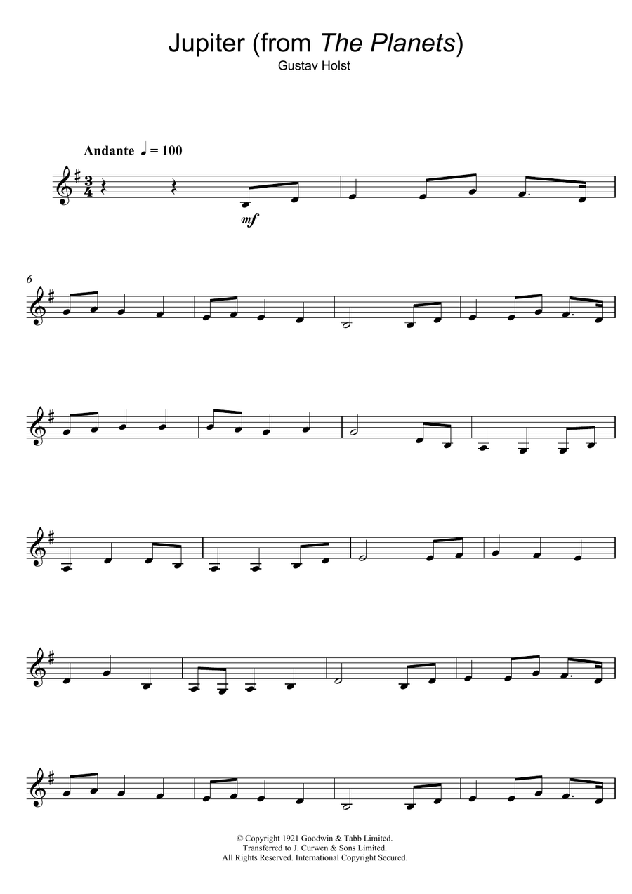 Jupiter (from The Planets Op. 32)
