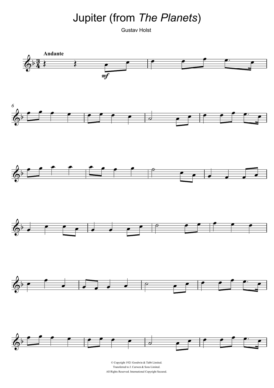 Jupiter (from The Planets Op. 32)