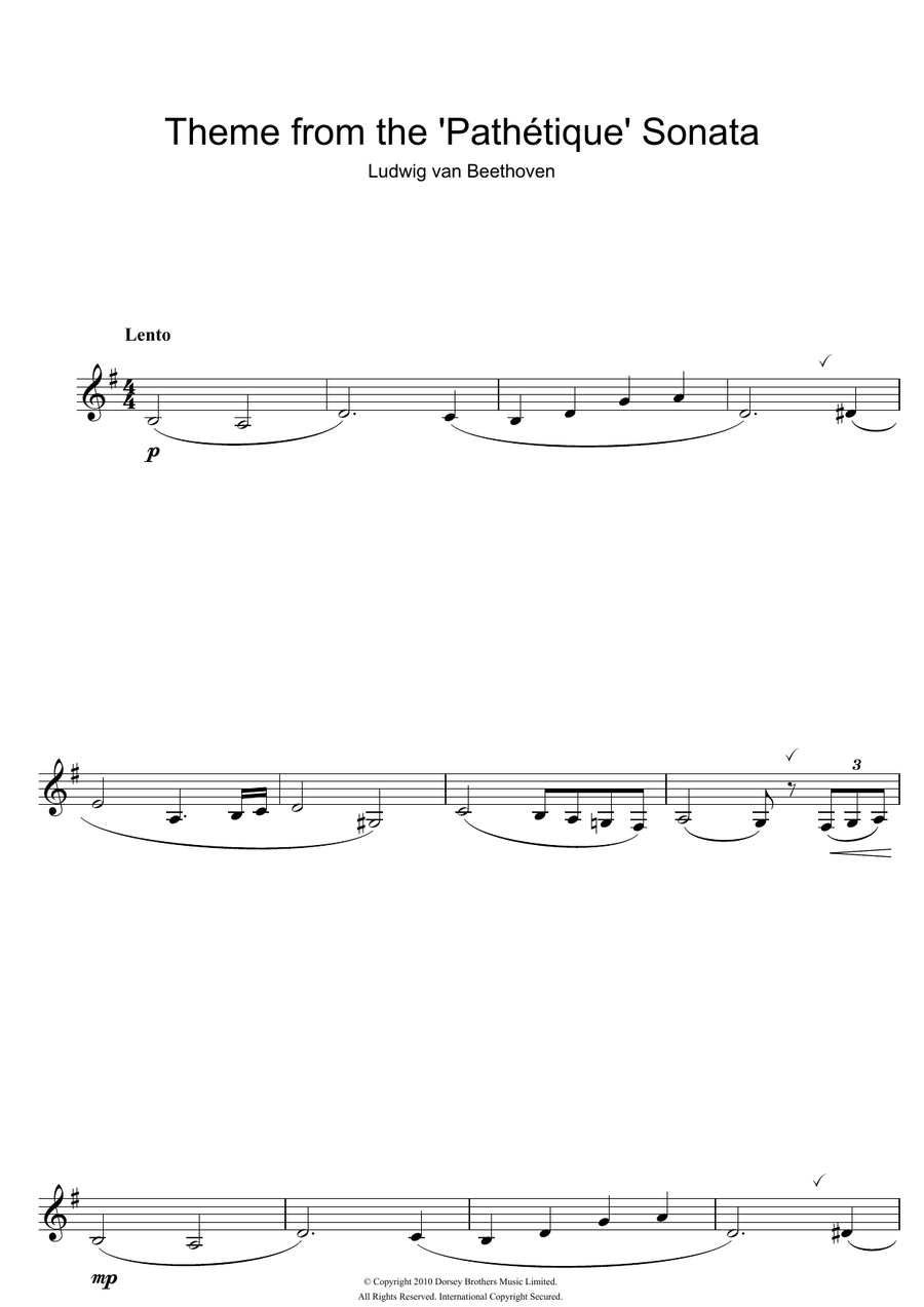 Theme from Pathetique Sonata