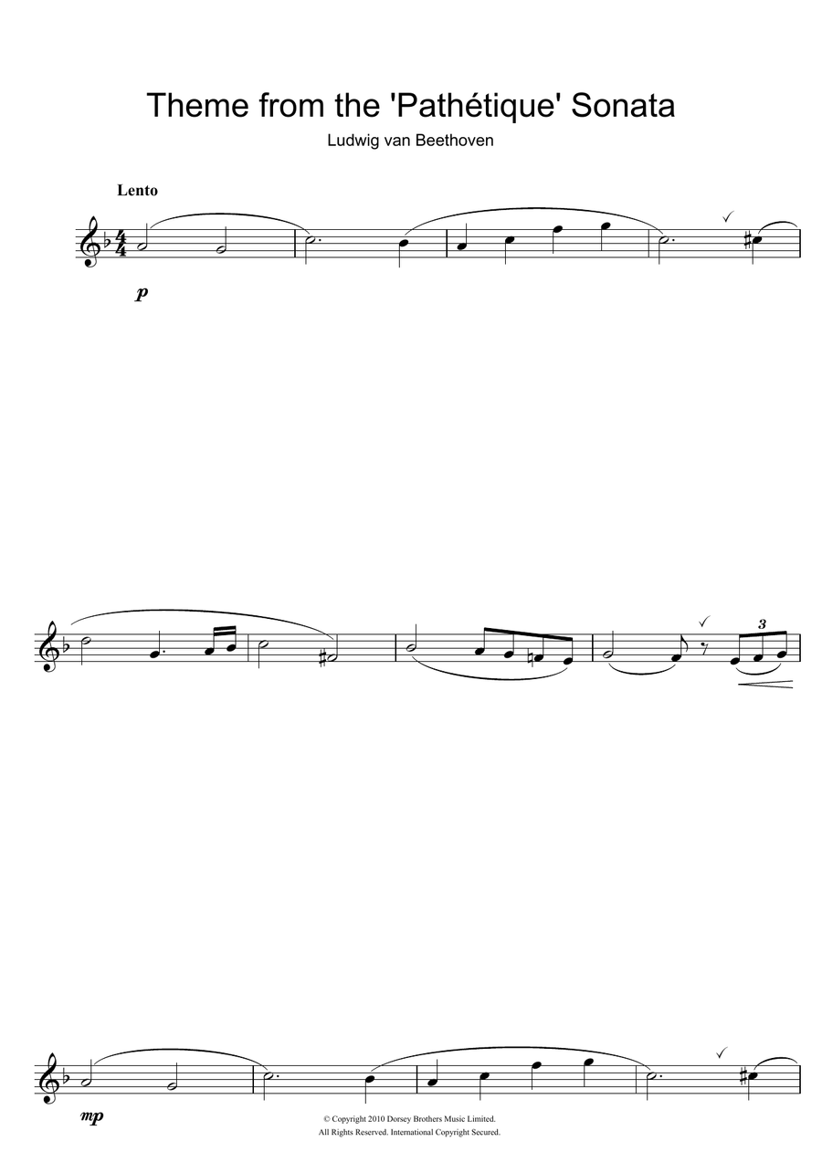 Theme from Pathetique Sonata