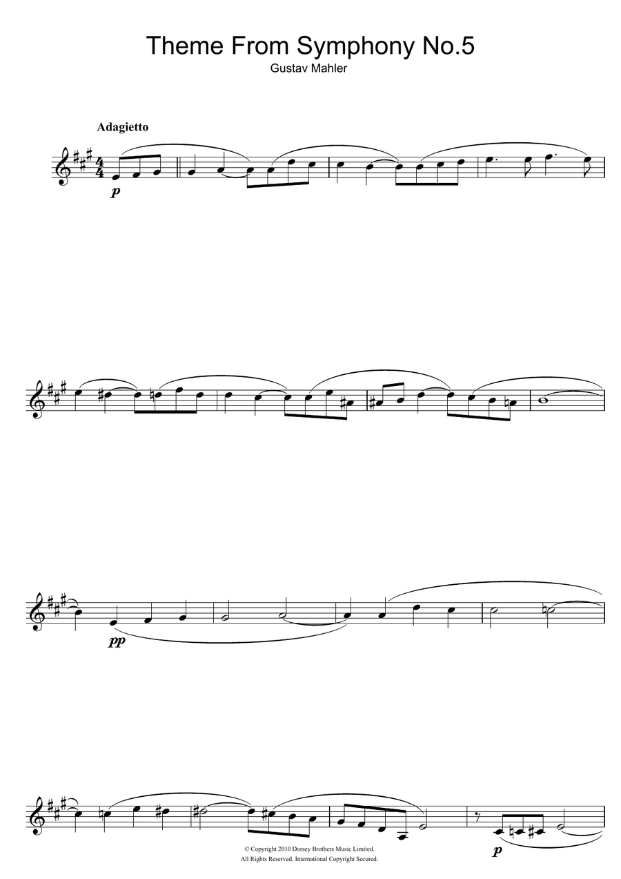 Adagietto (from Symphony No. 5, 4th Movement)