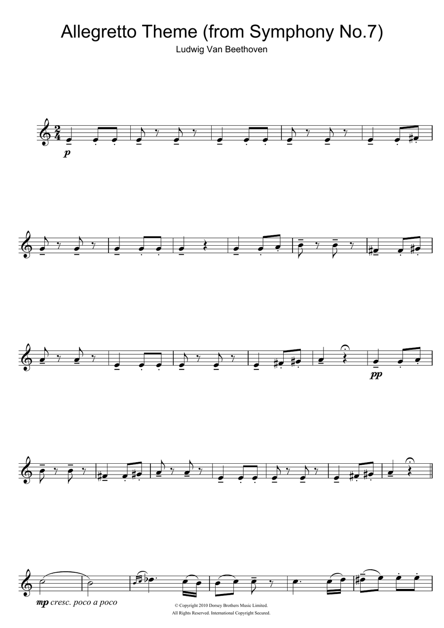 Allegretto Theme (from Symphony No. 7)