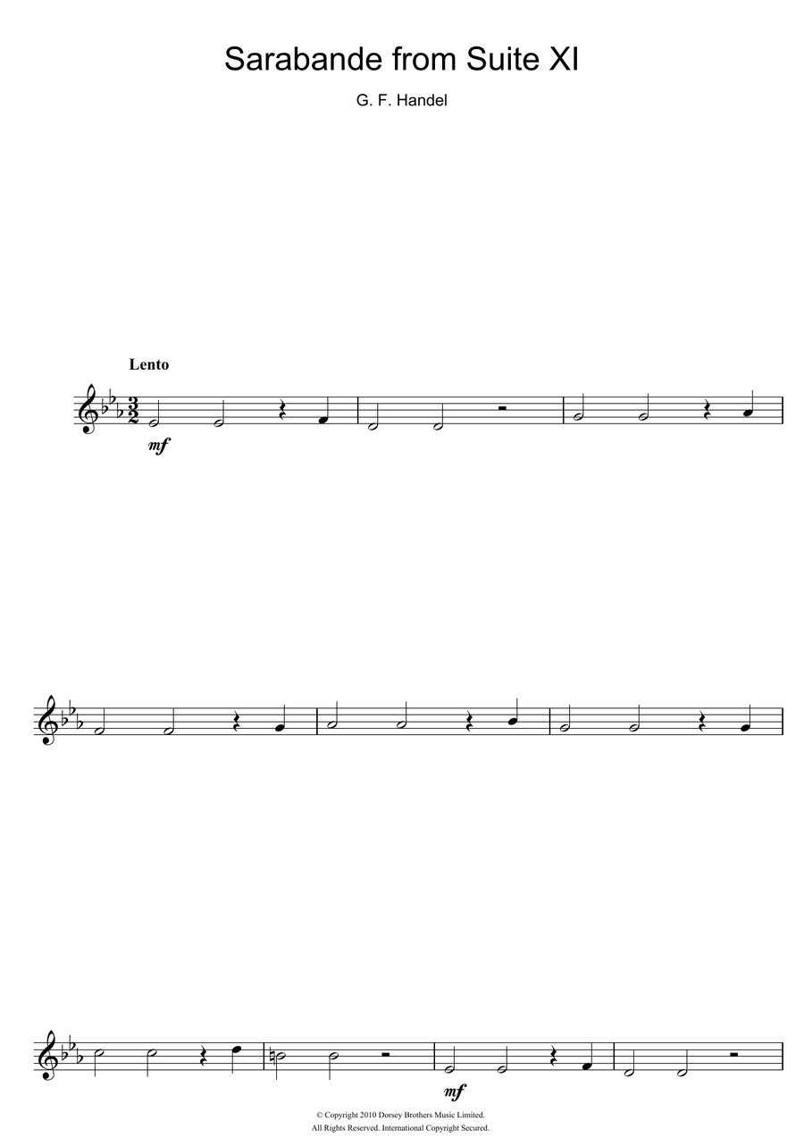 Sarabande (from Suite XI)
