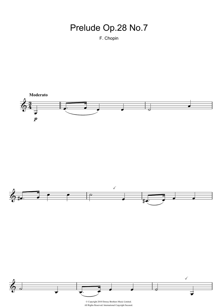 Prelude Op.28 No.7