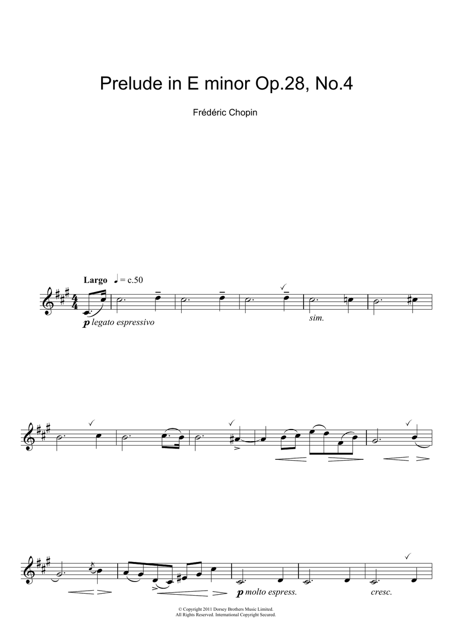 Prelude in E Minor, Op.28, No.4
