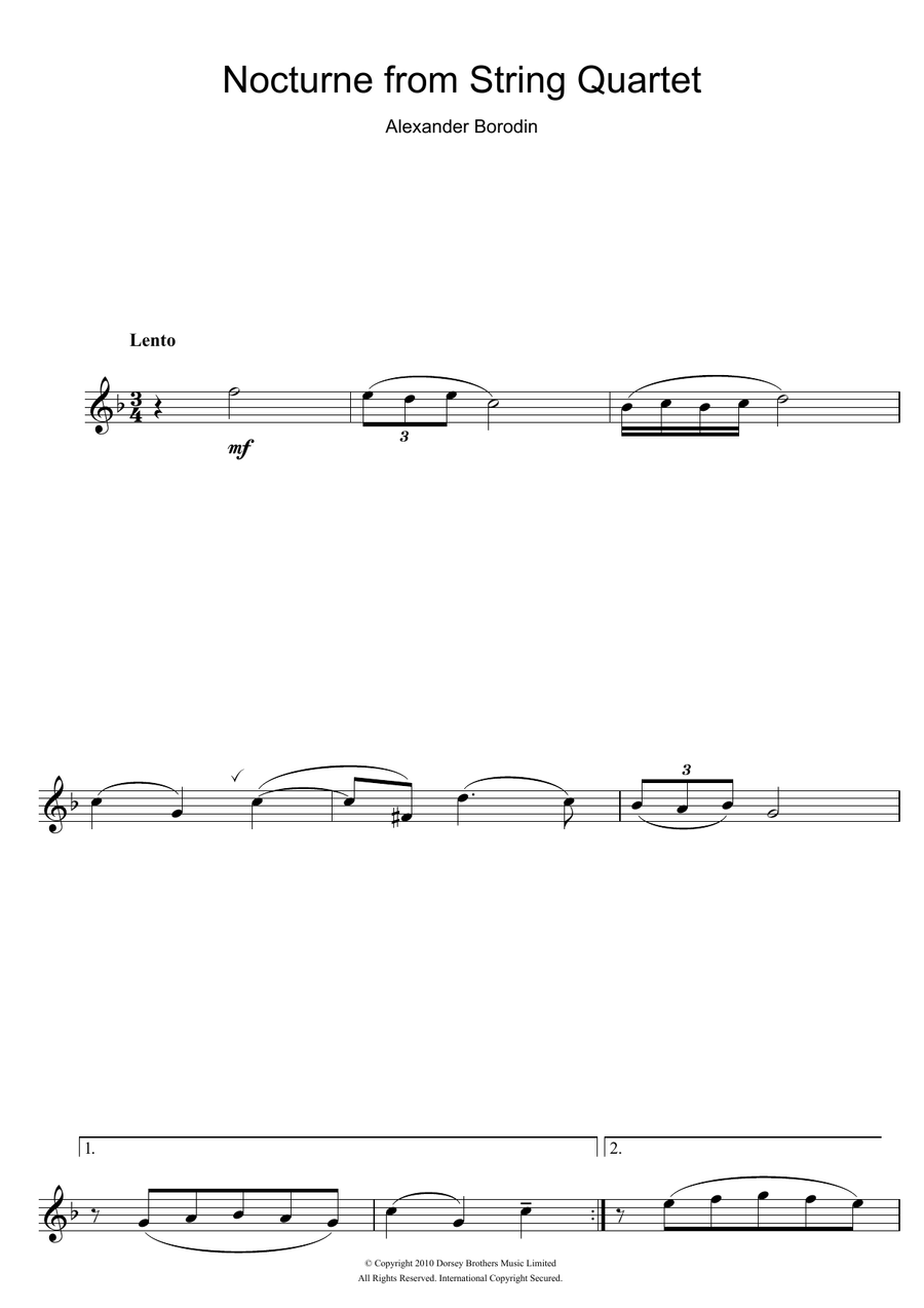 Nocturne From String Quartet No.2
