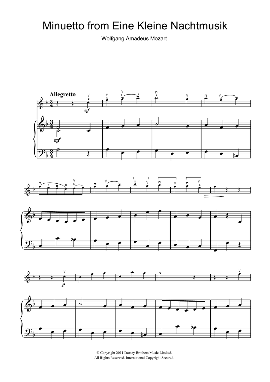 Minuetto from Eine Kleine Nachtmusik K525