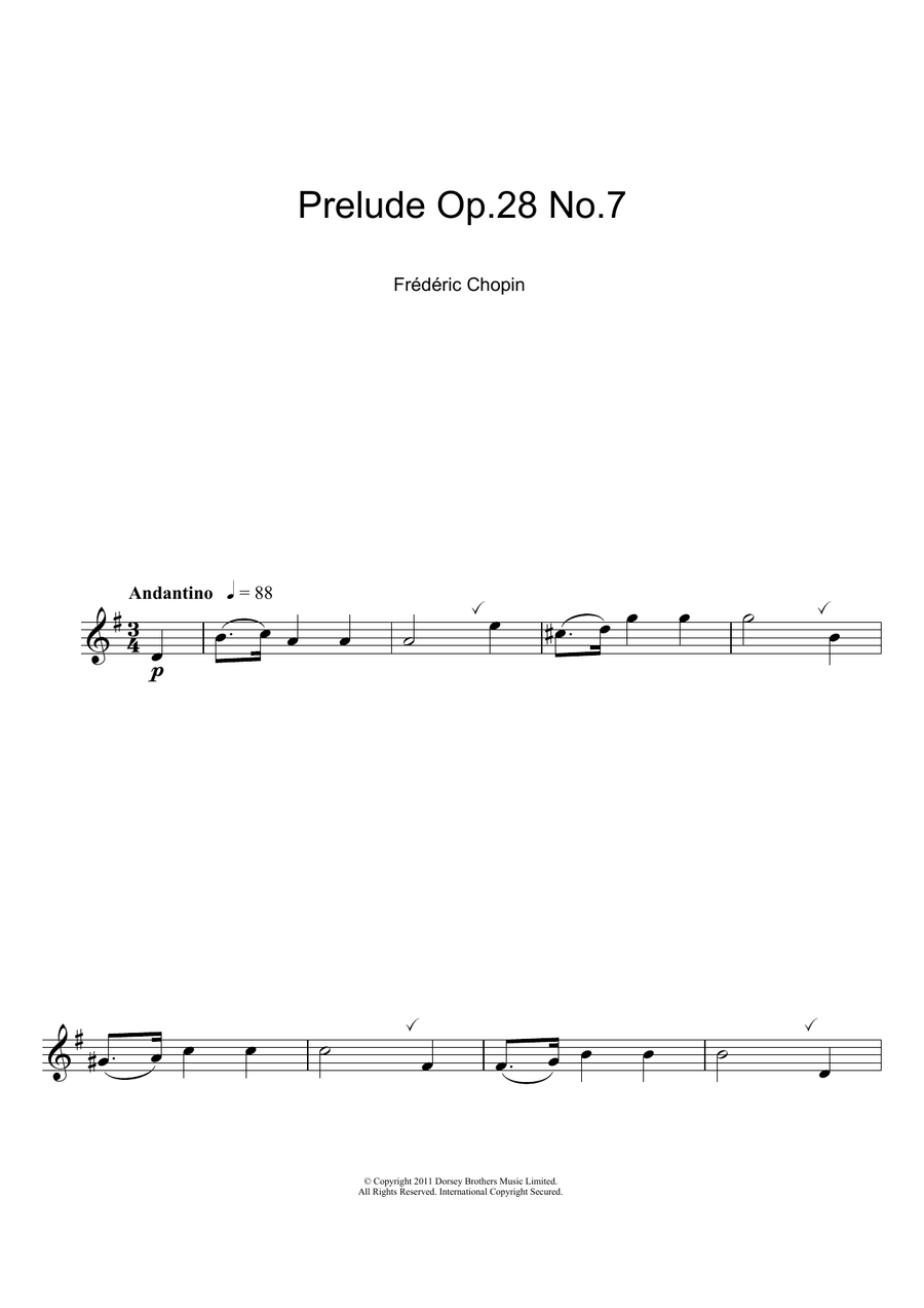 Prelude Op.28 No.7