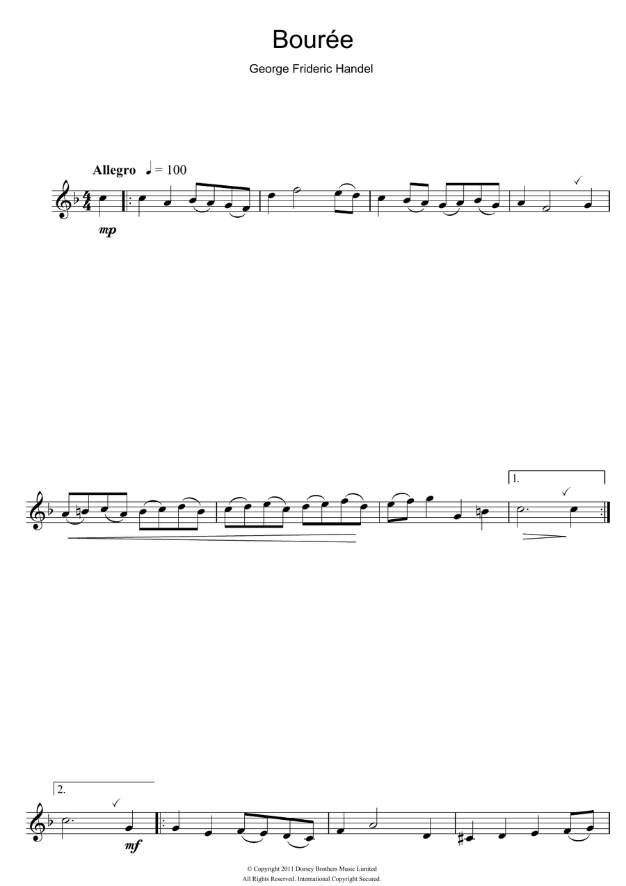 Bouree In G Major