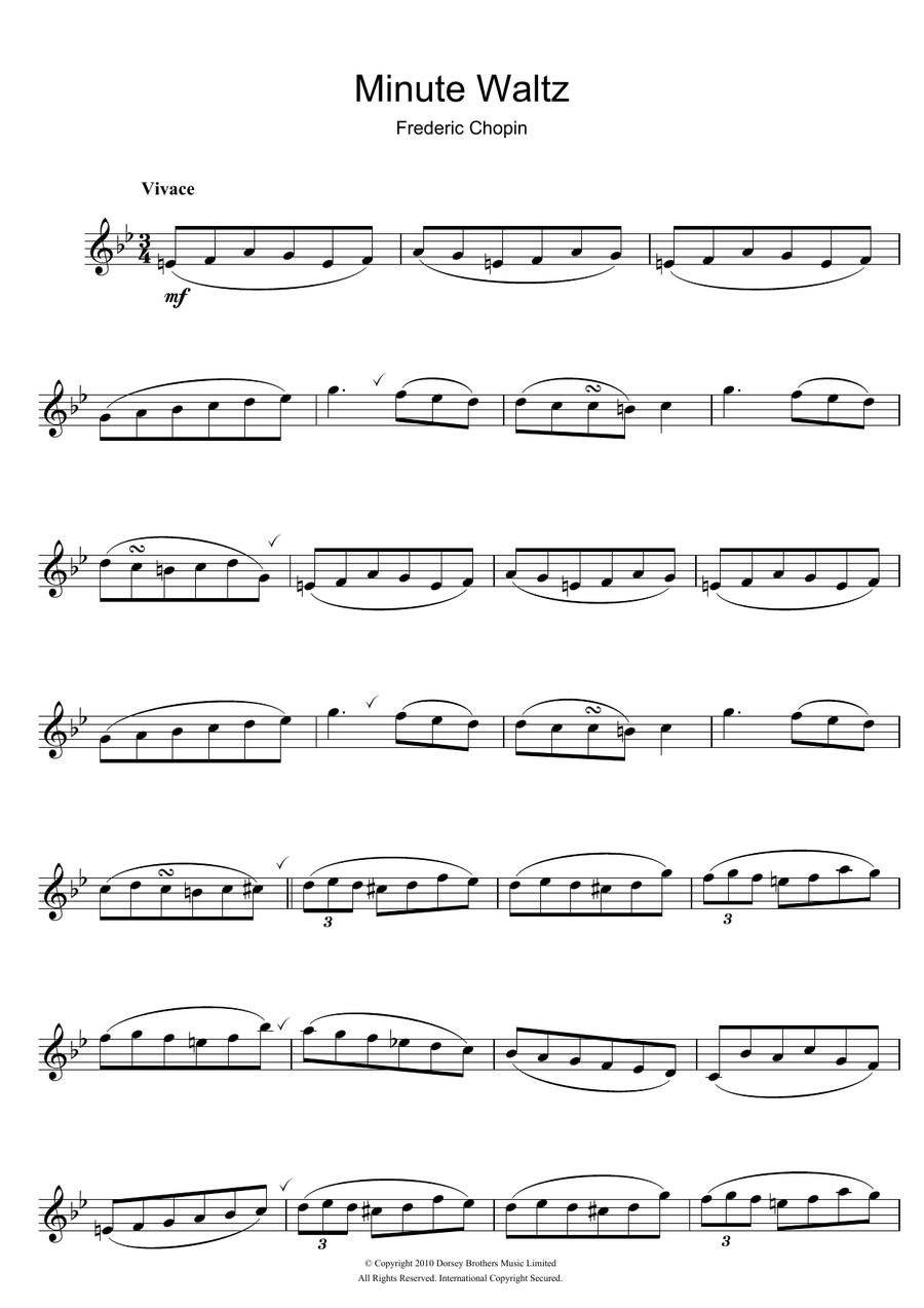 Minute Waltz in D flat major Op. 64 No. 1