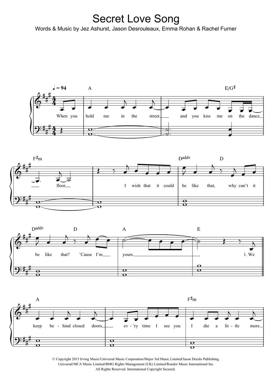 Secret Love Song (featuring Jason Derulo)