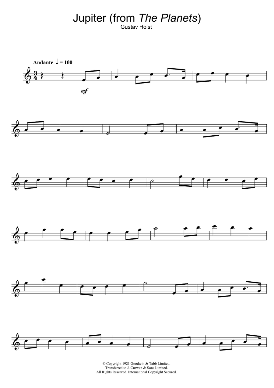 Jupiter (from The Planets Op. 32)
