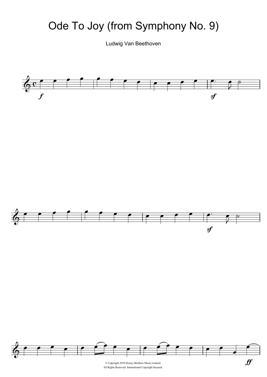 Ode To Joy from Symphony No. 9, Fourth Movement