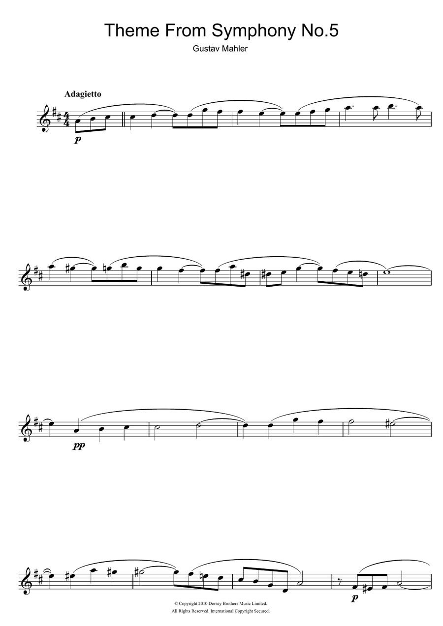 Adagietto (from Symphony No. 5, 4th Movement)