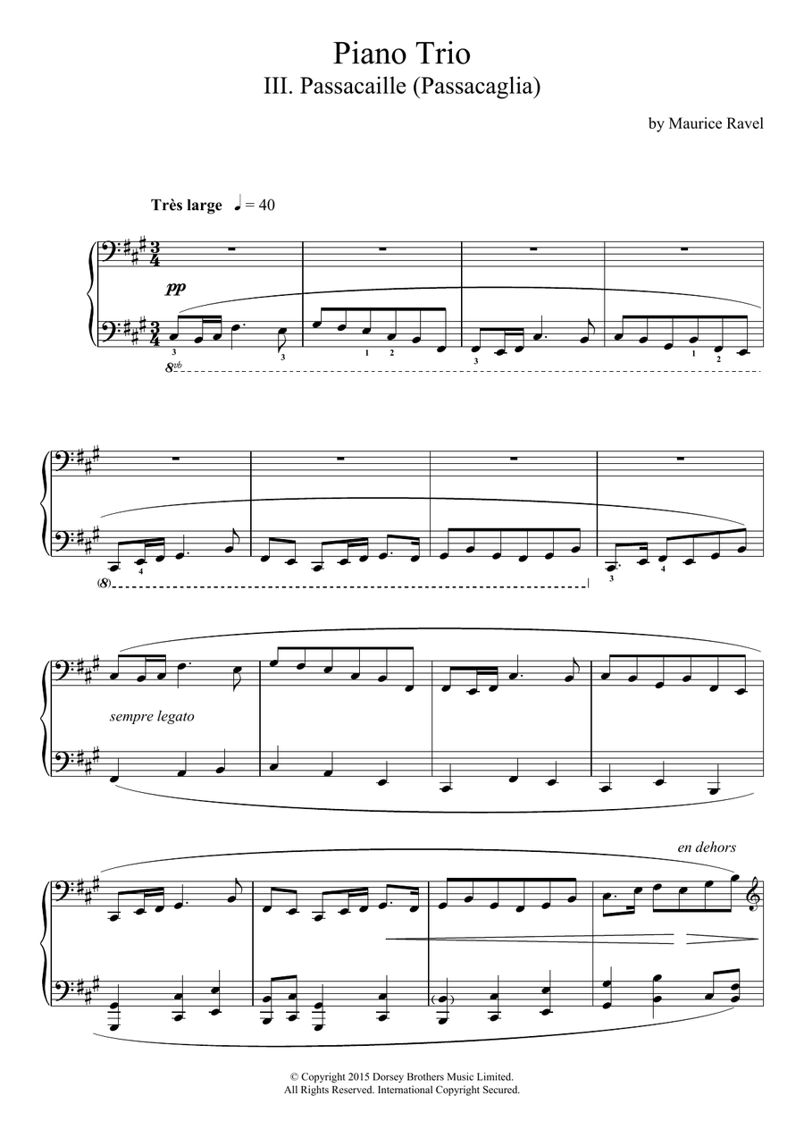 Piano Trio - III. Passacaille (Passacaglia)