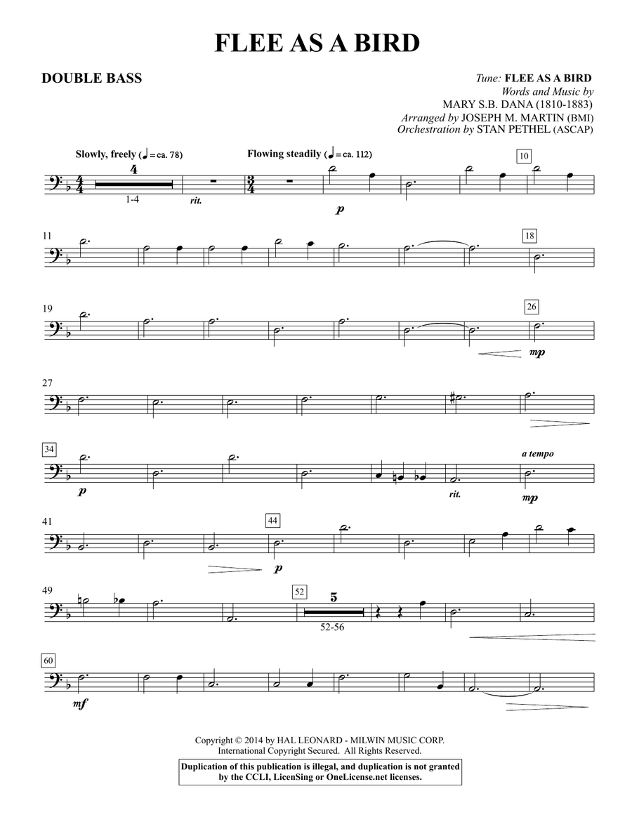 Flee As a Bird - Double Bass