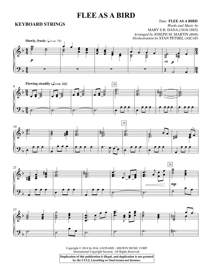 Flee As a Bird - Keyboard String Reduction