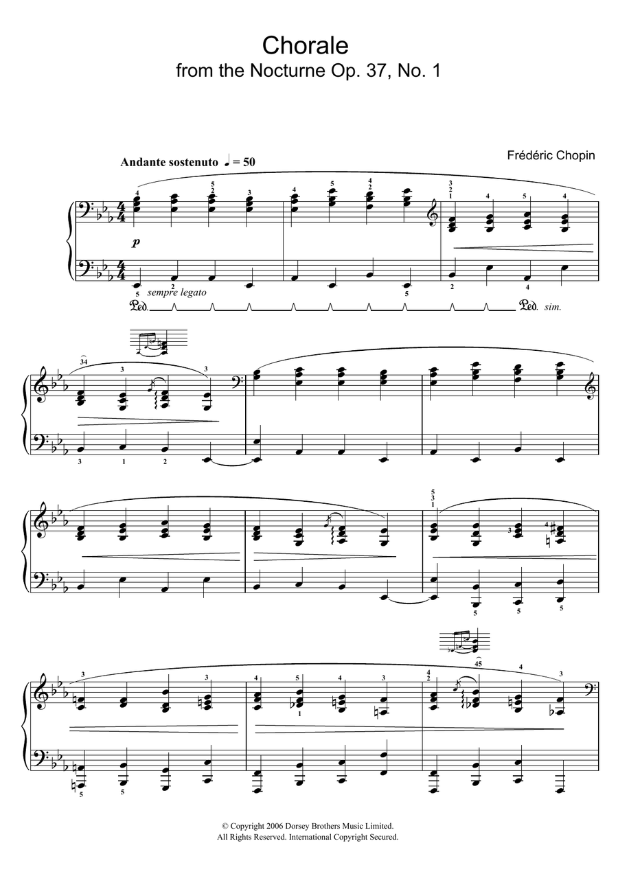 Chorale from Nocturne Op. 37, No. 1