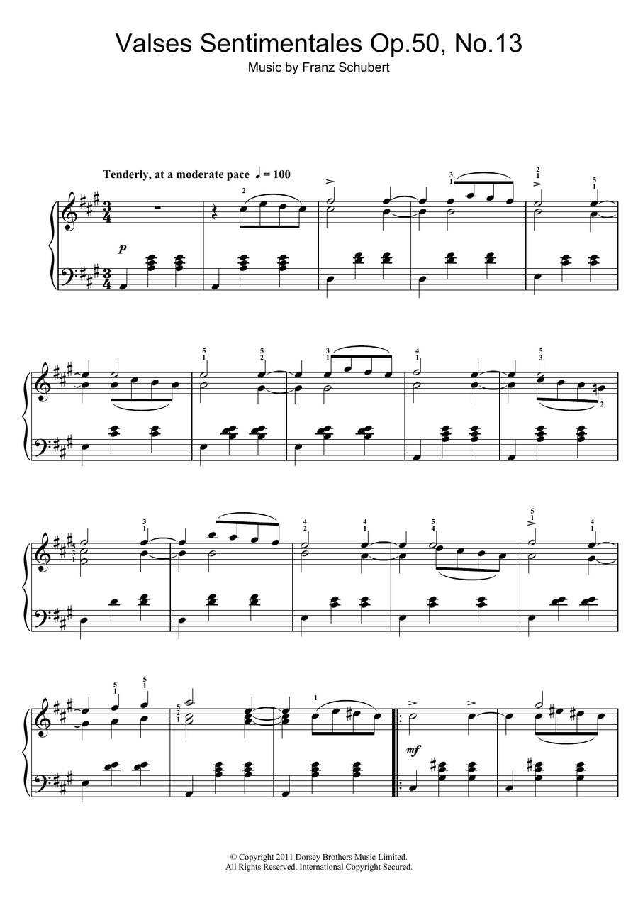 Valses Sentimentales, Op.50 No.13