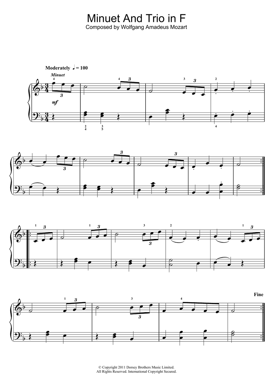 Minuet And Trio in F