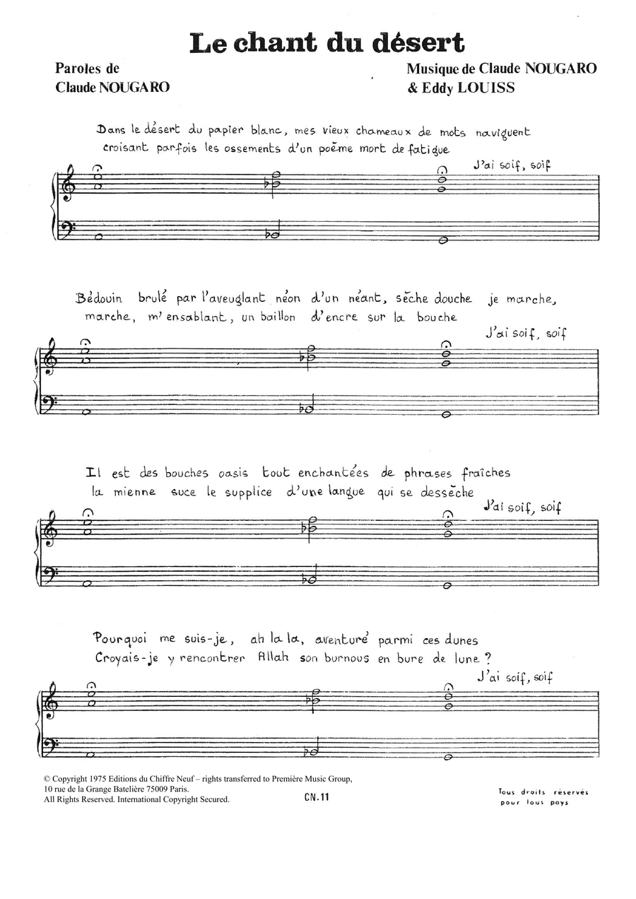 Chant Du Desert