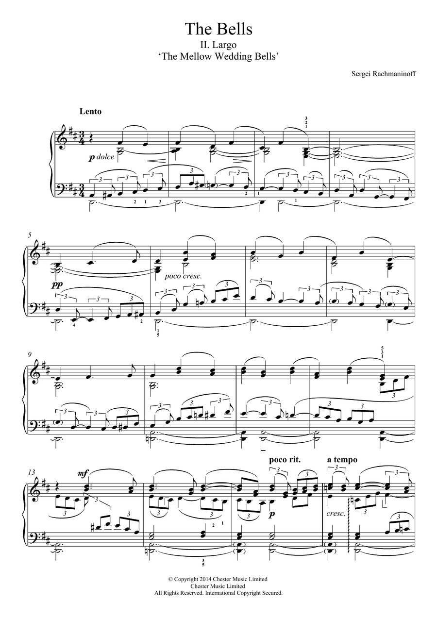 The Bells, No.2 Largo ('The Mellow Wedding Bells')