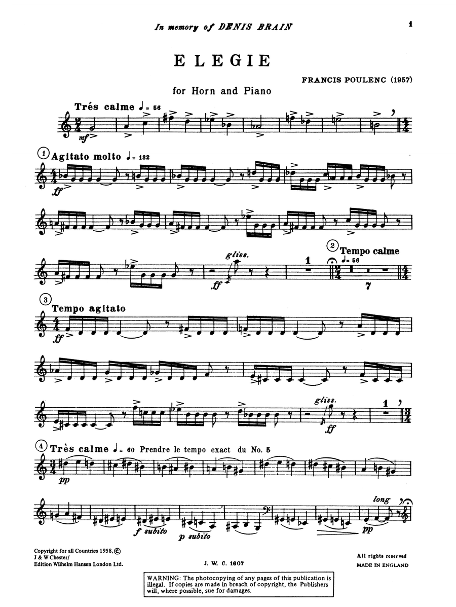 Elegie for Horn and Piano