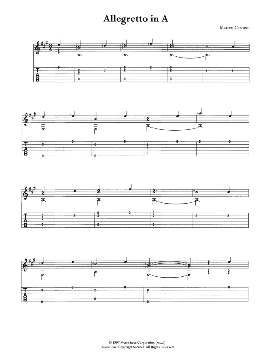 Allegretto In A
