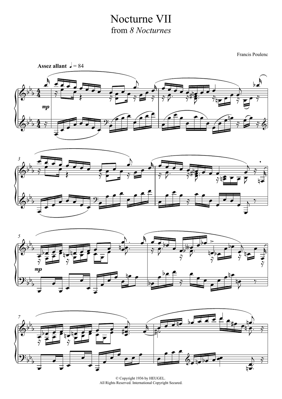 8 Nocturnes - VII. (Assez Allant)