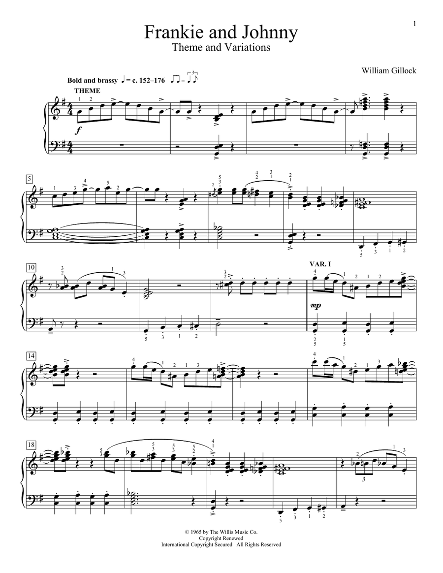 Frankie And Johnny (Theme And Variations)