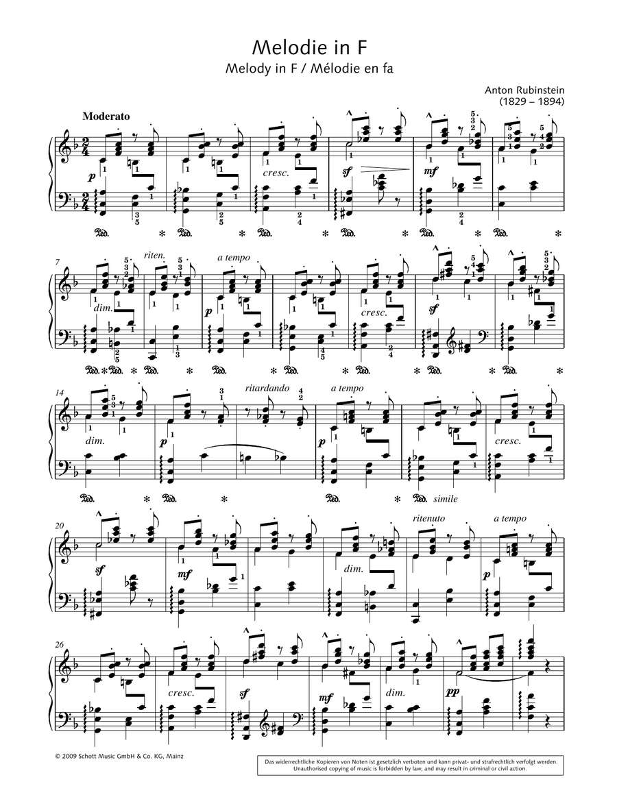 Melody in F