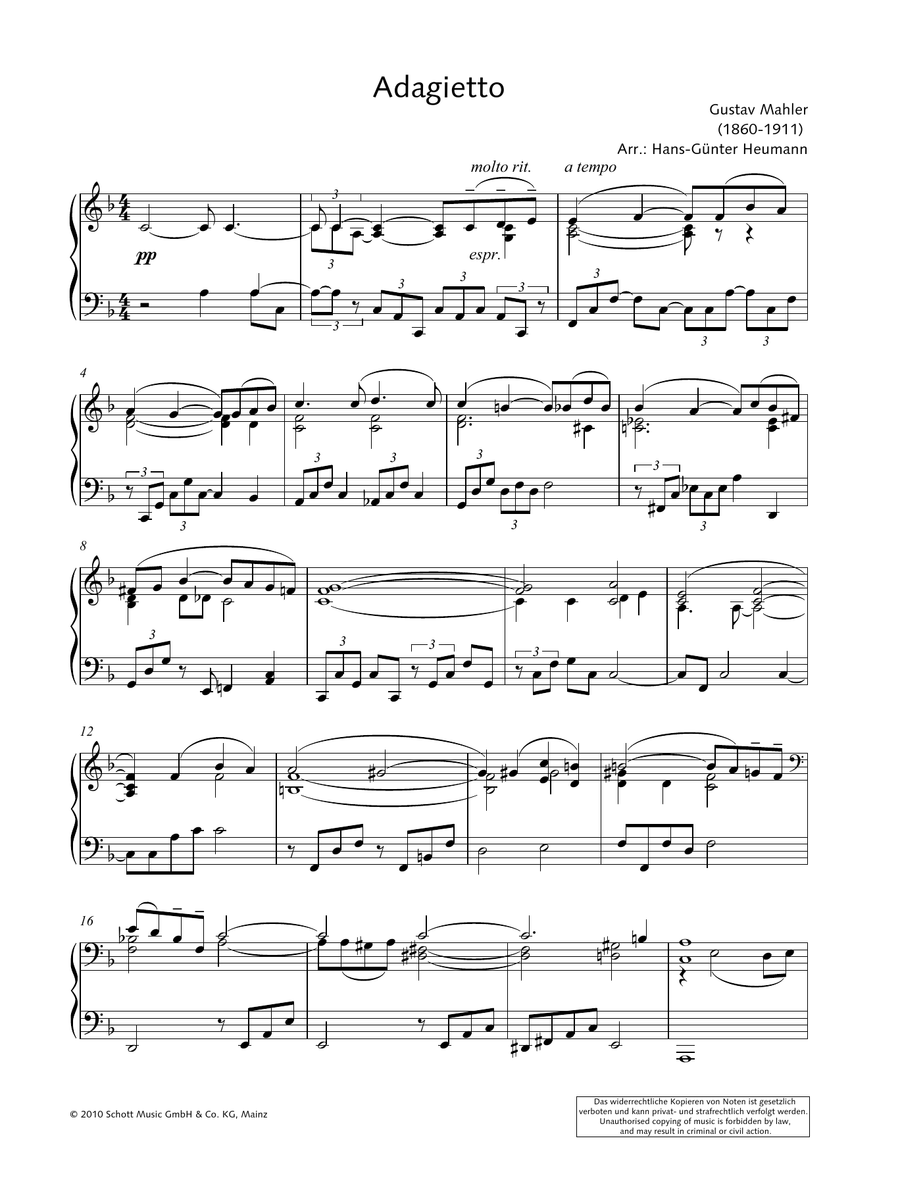 Adagietto (from Symphony No. 5, 4th Movement)