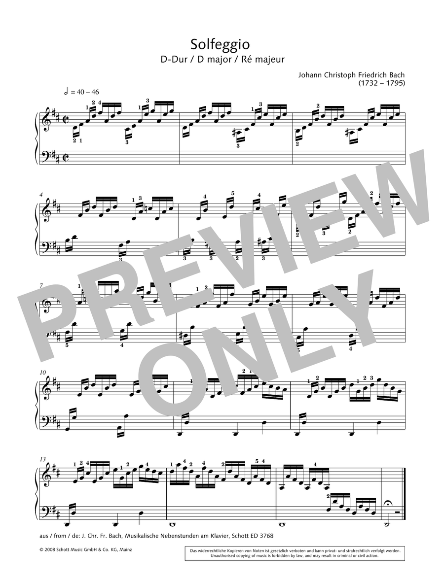 Solfeggio in D major