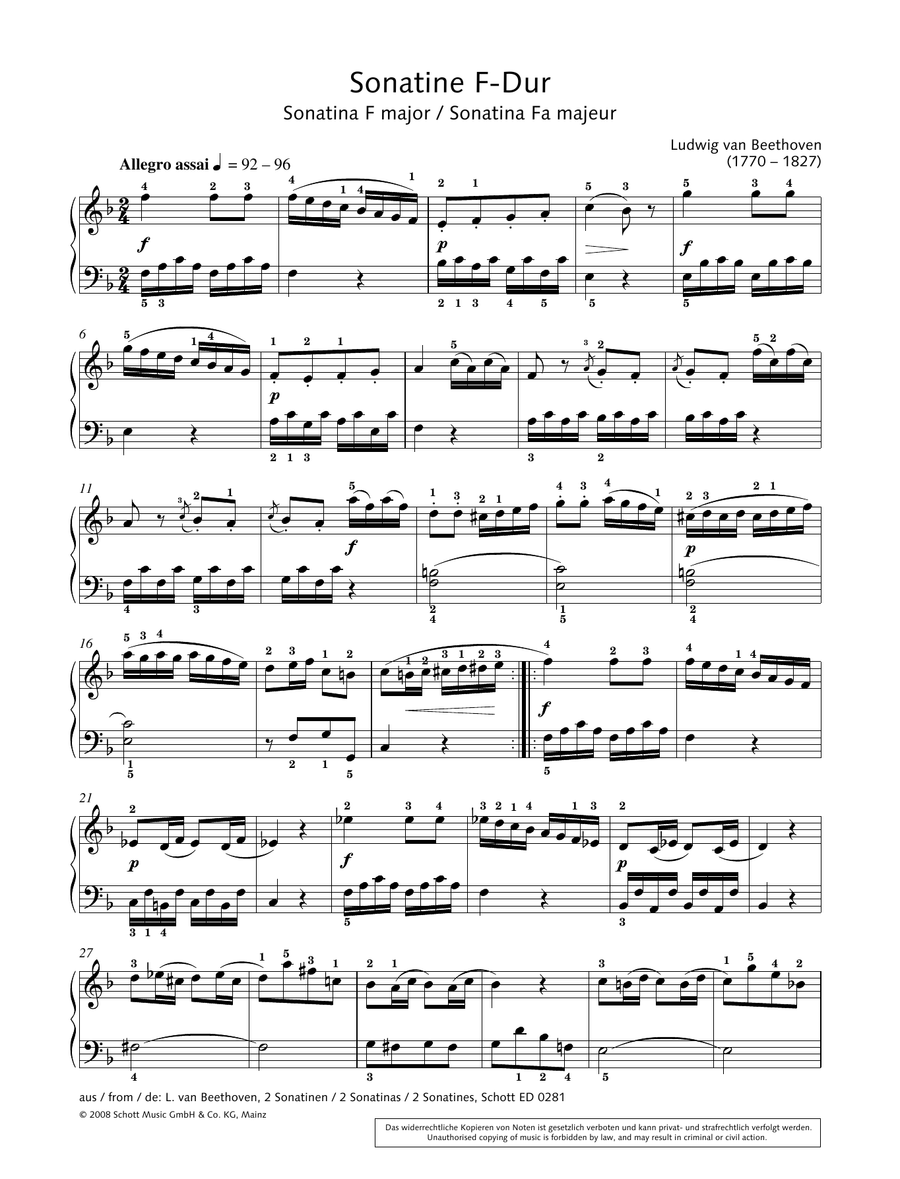Sonatina In F Major