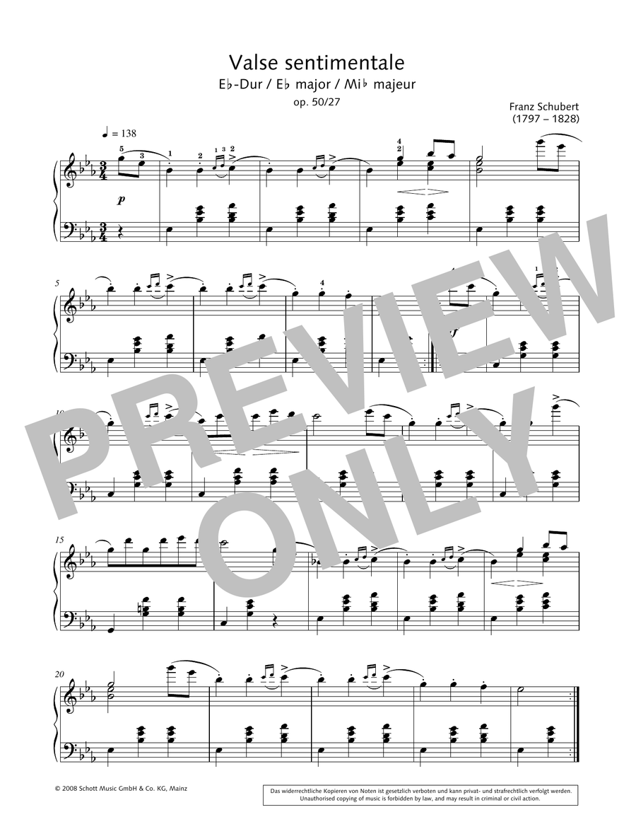 Valse sentimentale in E-flat major