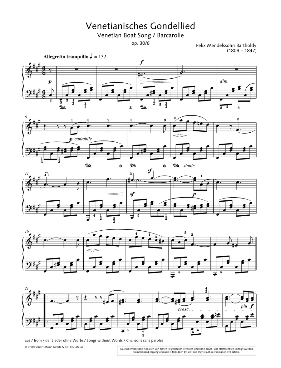 Venetian Boat Song