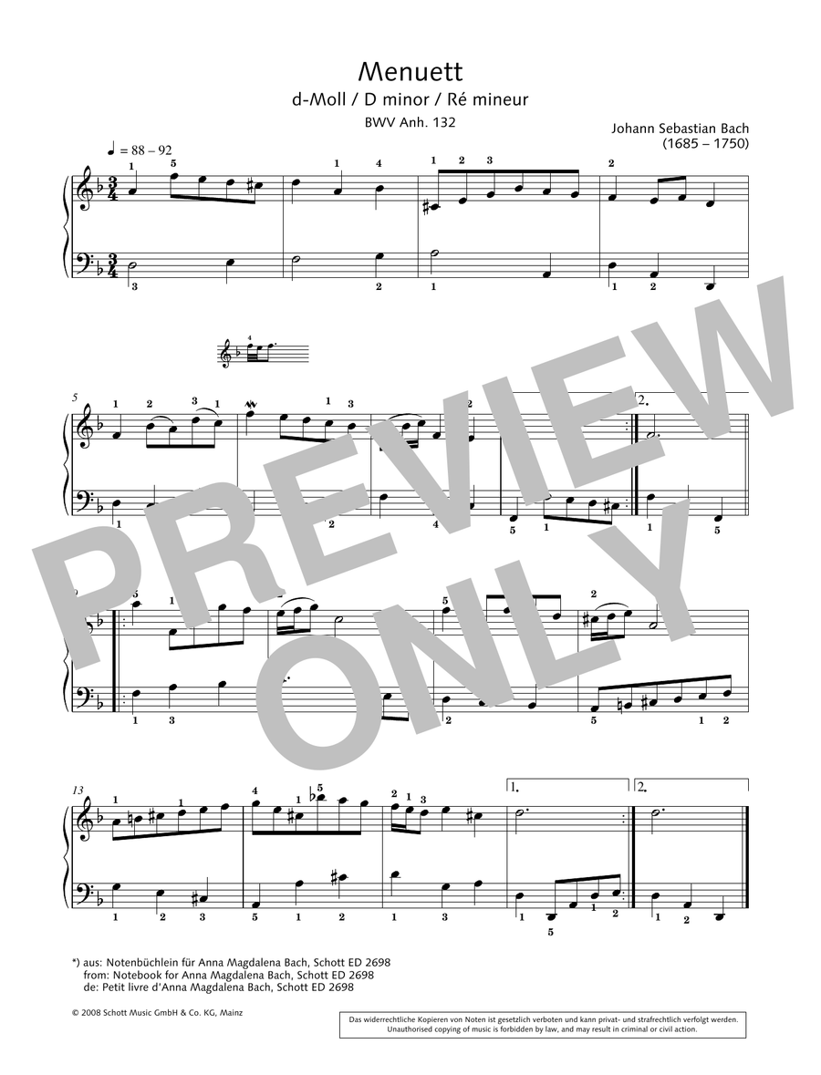 Minuet in D minor