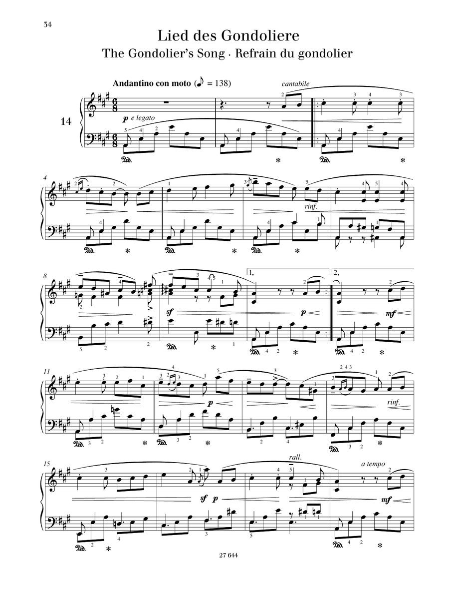 The Gondolier's Song