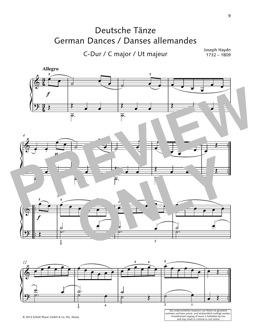 German Dance C major