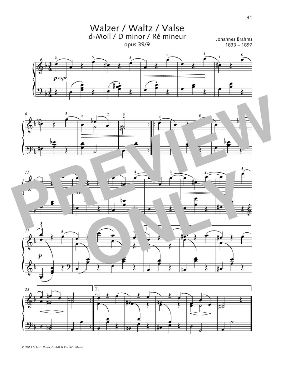 Waltz D minor