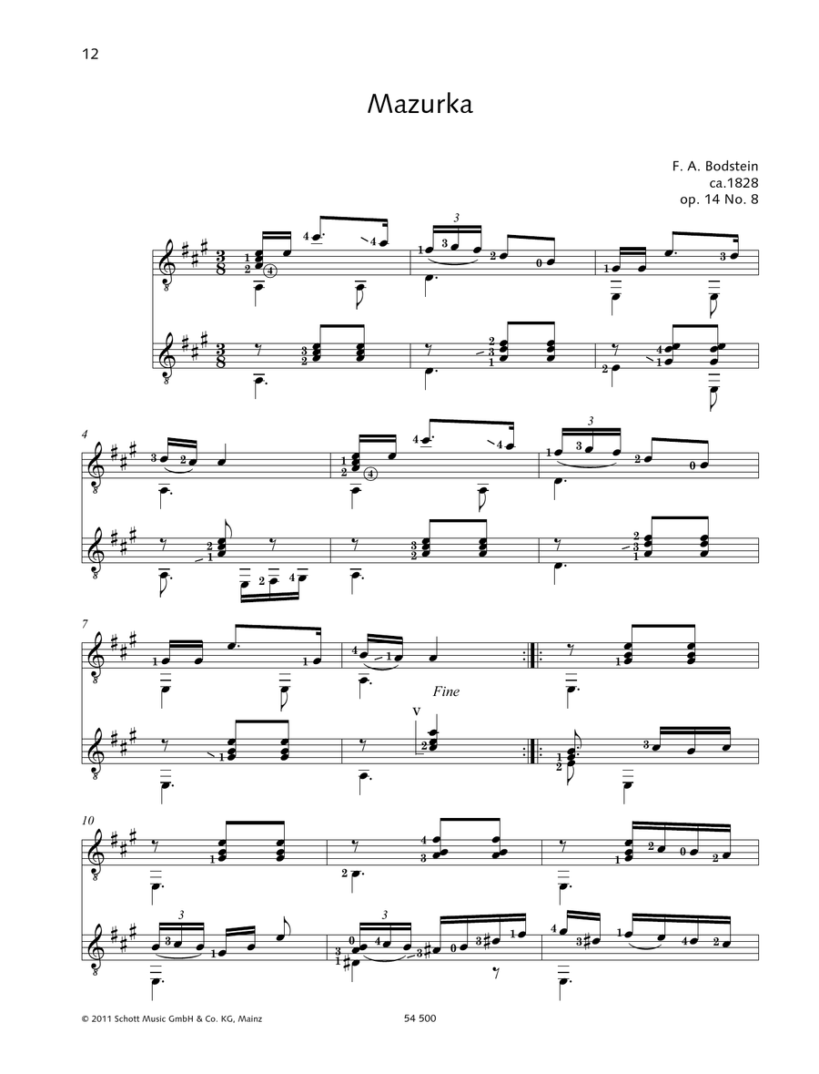 Mazurka - Full Score
