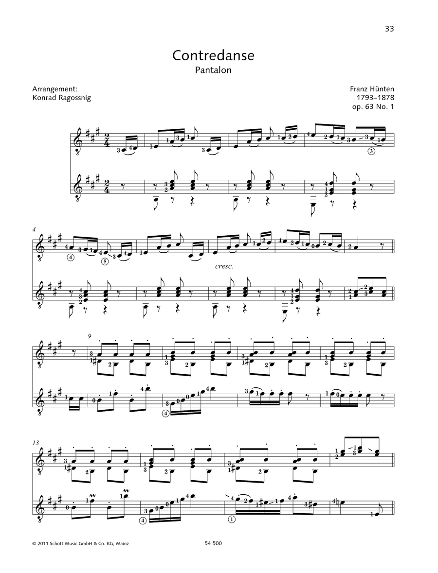 Contredanse - Full Score
