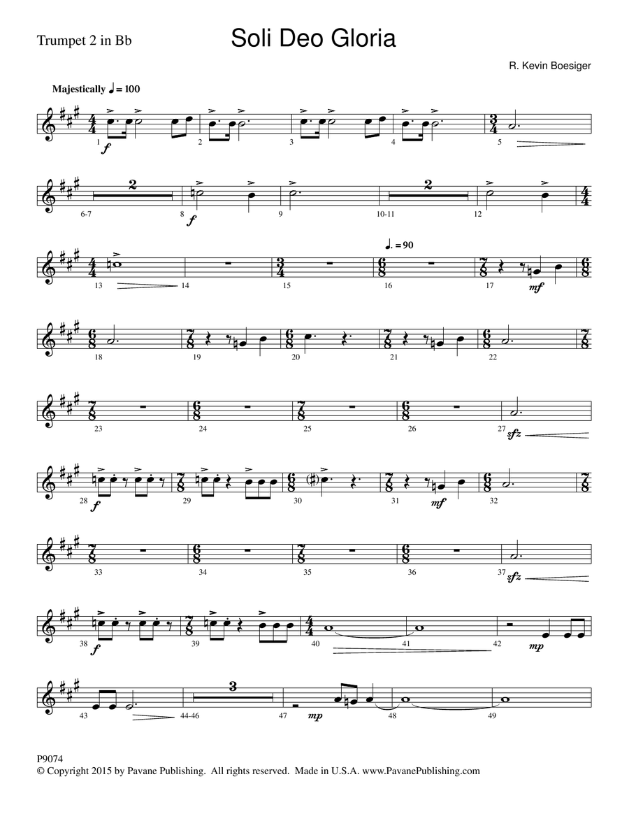 Soli Deo Gloria - Trumpet 2