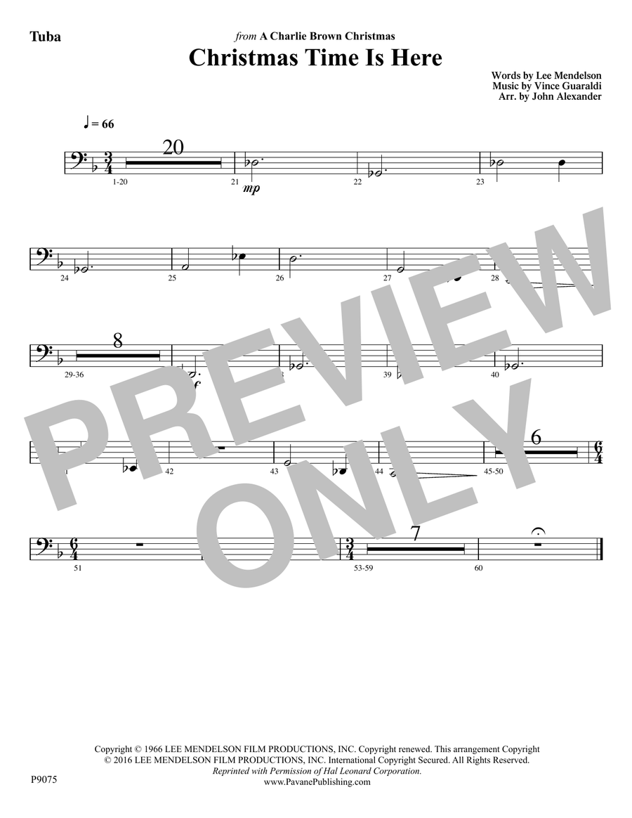 Christmas Time Is Here - Tuba