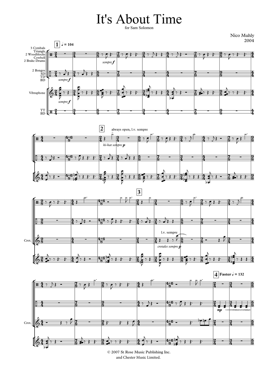 It's About Time (for solo percussion)