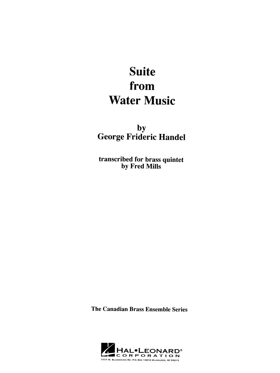 Suite from Water Music - Full Score
