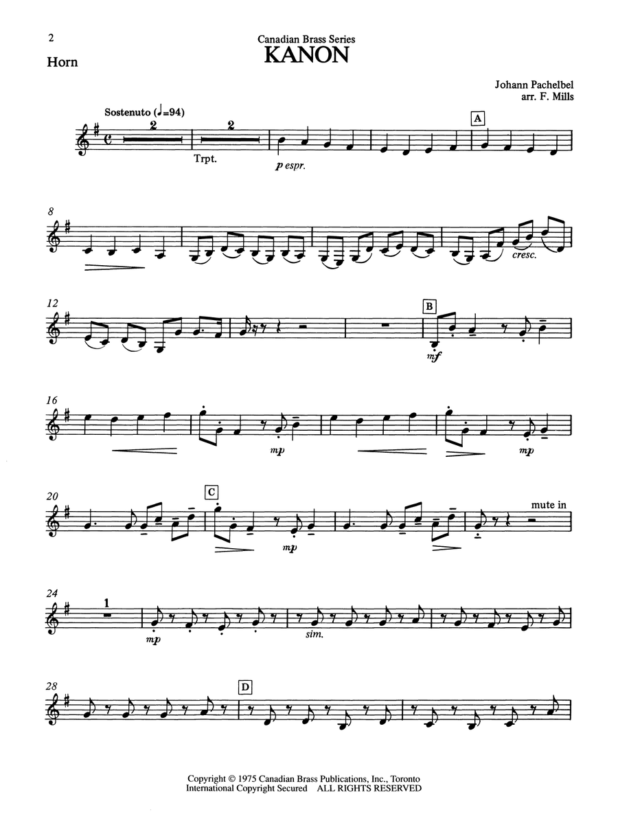 Kanon - Horn in F