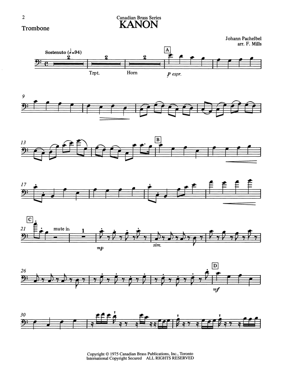 Kanon - Trombone (B.C.)