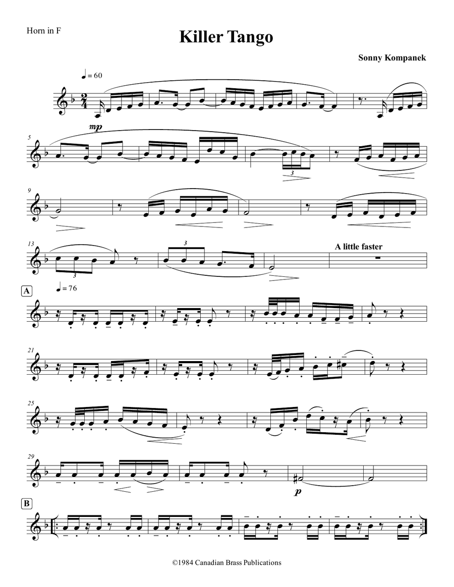 Killer Tango - Horn in F