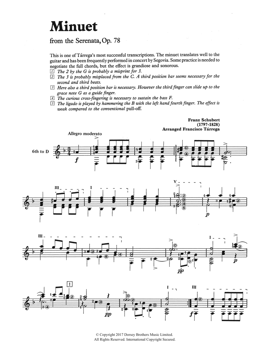 Minuet (from the Serenata, Op. 78)